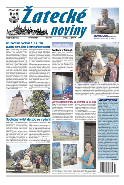E-magazín Žatecké noviny 33/23 - Ohře Media