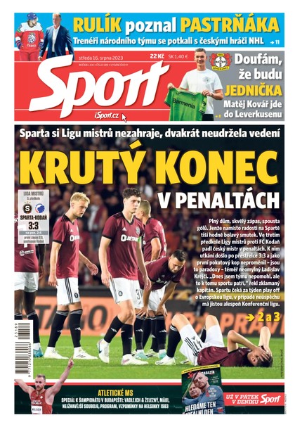 E-magazín Sport - 16.8.2023 - CZECH NEWS CENTER a. s.