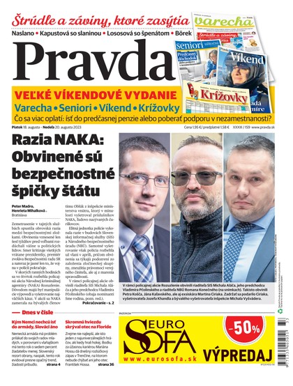 E-magazín Denník Pravda 18. 8. 2023 - OUR MEDIA SR a. s.