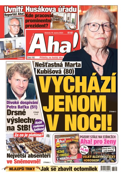 E-magazín AHA! - 19.8.2023 - CZECH NEWS CENTER a. s.