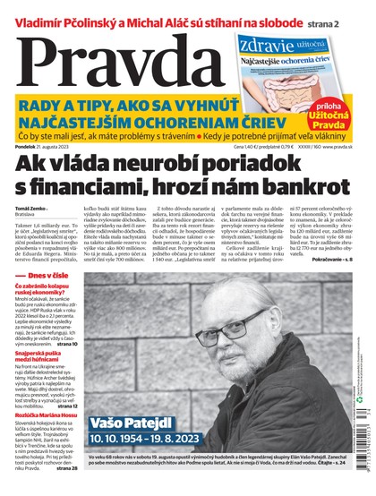 E-magazín Denník Pravda 21. 08. 2023 - OUR MEDIA SR a. s.