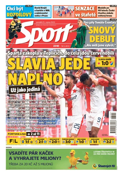 E-magazín Sport - 21.8.2023 - CZECH NEWS CENTER a. s.