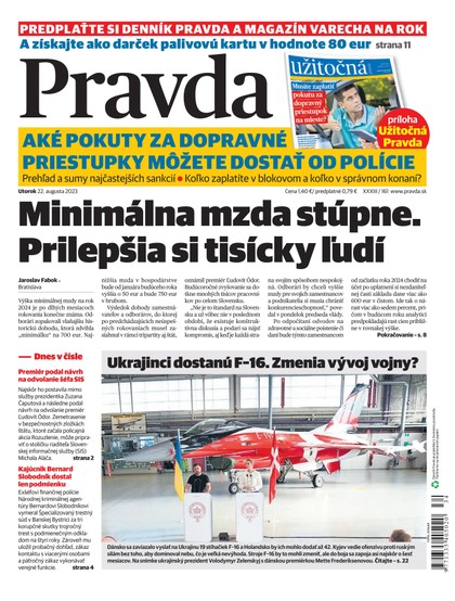 E-magazín Denník Pravda 22. 8. 2023 - OUR MEDIA SR a. s.