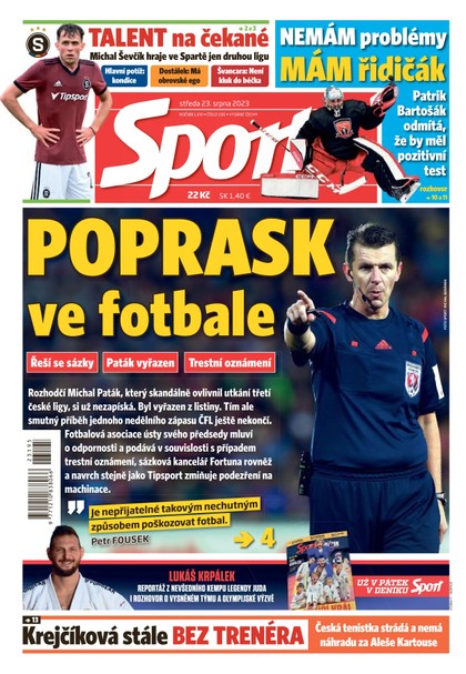 E-magazín Sport - 23.8.2023 - CZECH NEWS CENTER a. s.