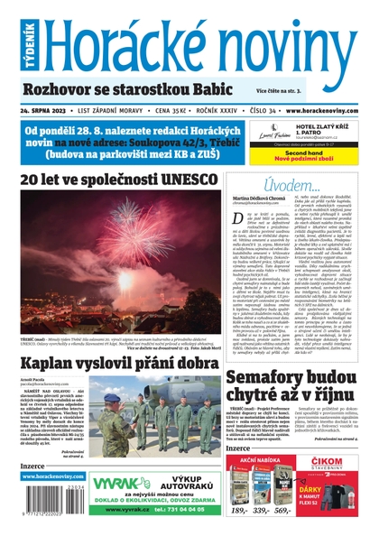 E-magazín Horácké noviny 34/2023 - Horácké noviny