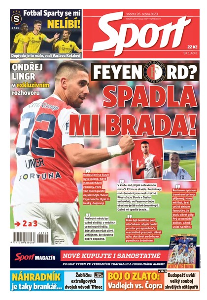 E-magazín Sport - 26.8.2023 - CZECH NEWS CENTER a. s.