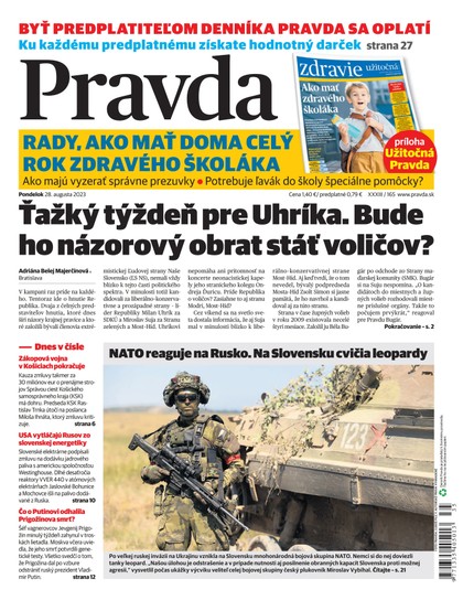 E-magazín Denník Pravda 28. 8. 2023 - OUR MEDIA SR a. s.