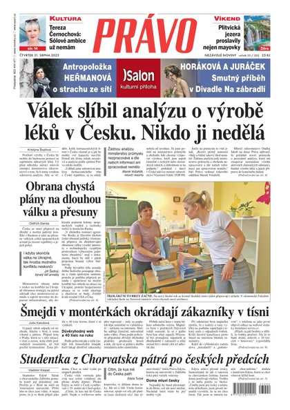 E-magazín Deník Právo - 31.8.2023 - Borgis, a.s.