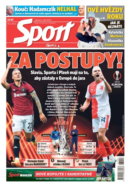 E-magazín Sport - 2.9.2023 - CZECH NEWS CENTER a. s.