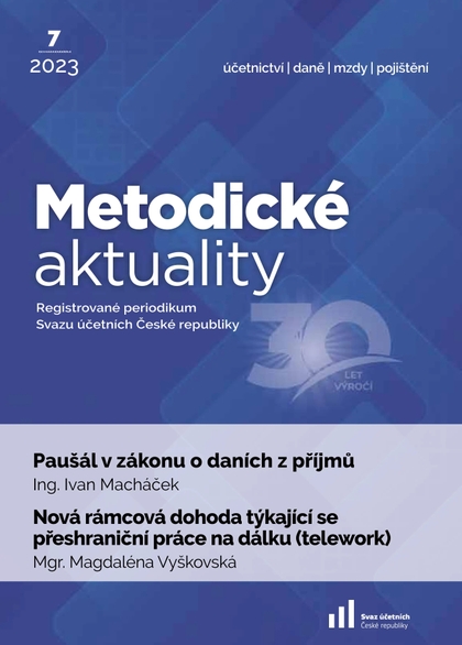 E-magazín Metodické aktuality Svazu účetních č. 7/2023 - Svaz účetních České republiky, z. s.