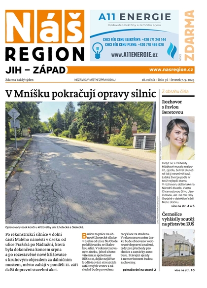 E-magazín Náš Region - Západ 36/2023 - A 11 s.r.o.