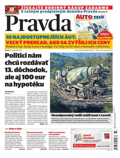 E-magazín Denník Pravda 13. 09. 2023 - OUR MEDIA SR a. s.