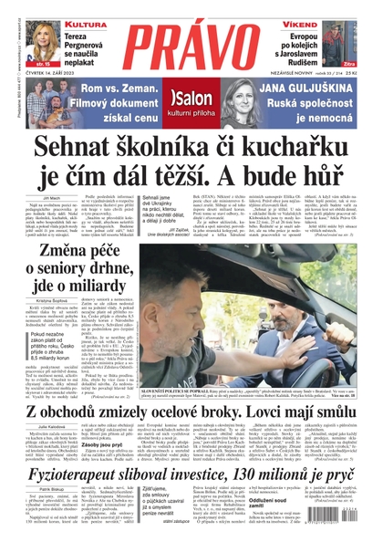 E-magazín Deník Právo - 14.9.2023 - Borgis, a.s.