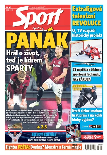 E-magazín Sport - 14.9.2023 - CZECH NEWS CENTER a. s.