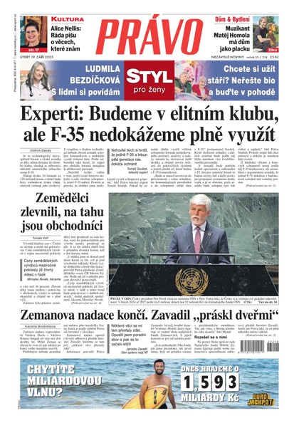 E-magazín Deník Právo - 19.9.2023 - Borgis, a.s.
