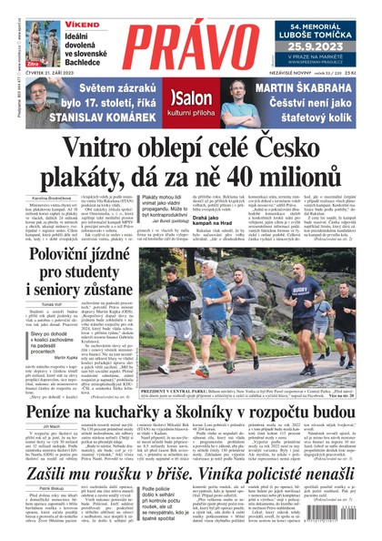 E-magazín Deník Právo - 21.9.2023 - Borgis, a.s.