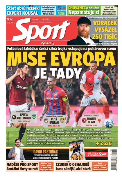 E-magazín Sport - 21.9.2023 - CZECH NEWS CENTER a. s.