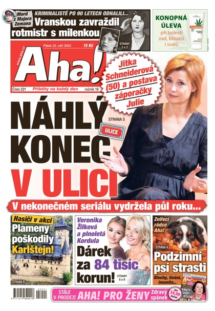 E-magazín AHA! - 22.9.2023 - CZECH NEWS CENTER a. s.