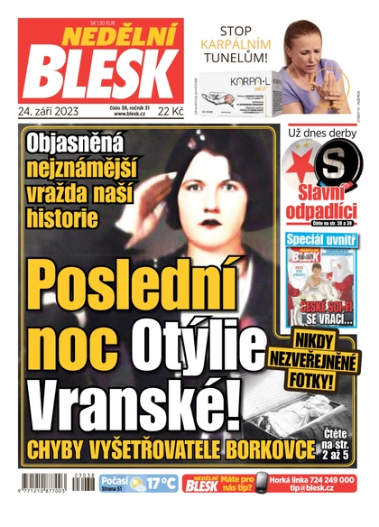 E-magazín Nedělní Blesk - 24.9.2023 - CZECH NEWS CENTER a. s.