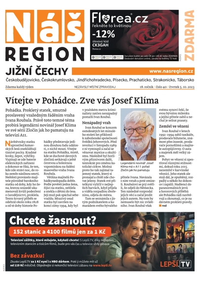 E-magazín Náš Region - Jižní Čechy 40/2023 - A 11 s.r.o.