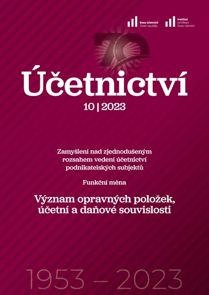 E-magazín Účetnictví č. 10/2023 - Svaz účetních České republiky, z. s.