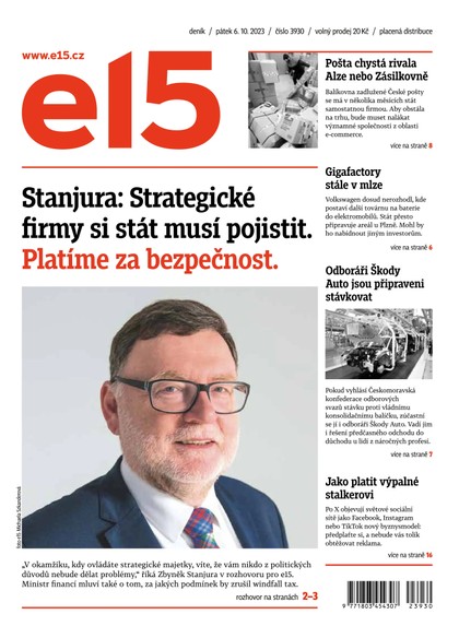 E-magazín E15 - 6.10.2023 - CZECH NEWS CENTER a. s.