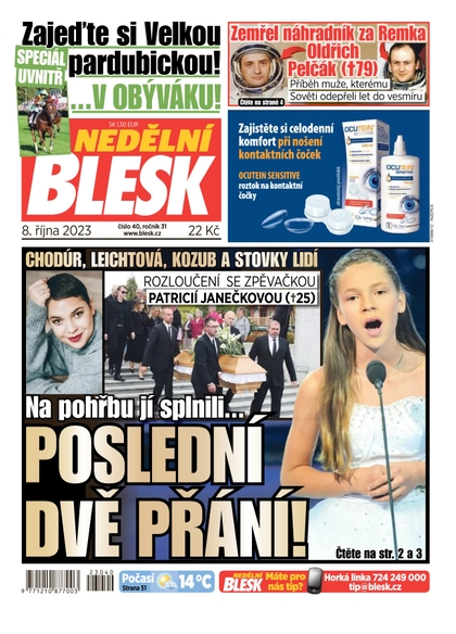 E-magazín Nedělní Blesk - 8.10.2023 - CZECH NEWS CENTER a. s.