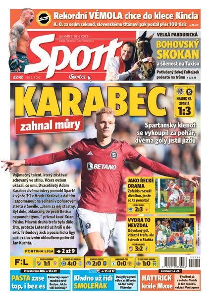 E-magazín Sport - 9.10.2023 - CZECH NEWS CENTER a. s.