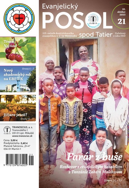E-magazín Evanjelický posol spod Tatier 21/2023 - TRANOSCIUS a.s.