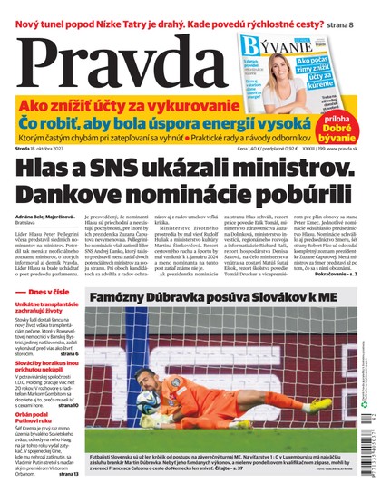 E-magazín Denník Pravda 18. 10. 2023 - OUR MEDIA SR a. s.