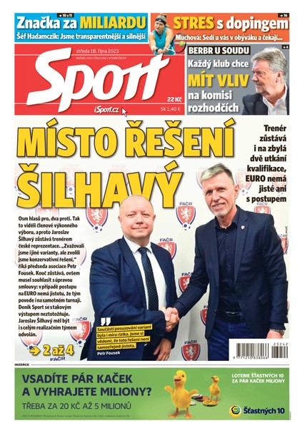 E-magazín Sport - 18.10.2023 - CZECH NEWS CENTER a. s.