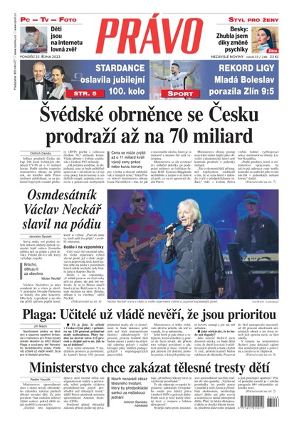 E-magazín Deník Právo - 23.10.2023 - Borgis, a.s.