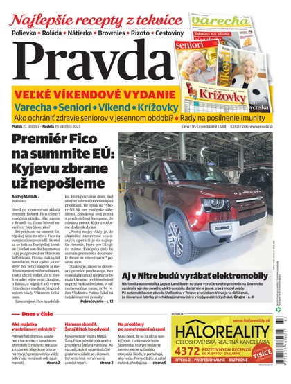 E-magazín Denník Pravda 27. 10. 2023 - OUR MEDIA SR a. s.