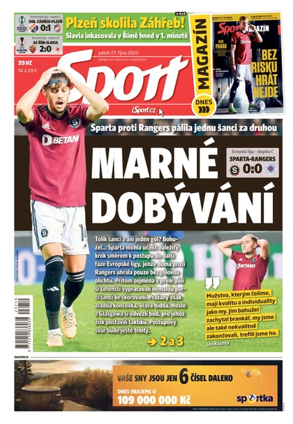 E-magazín Sport - 27.10.2023 - CZECH NEWS CENTER a. s.
