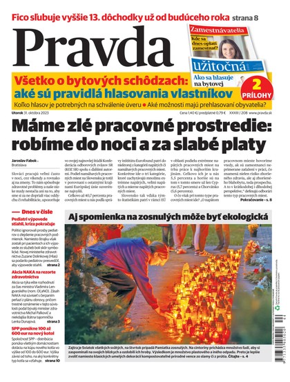 E-magazín Denník Pravda 31. 10. 2023 - OUR MEDIA SR a. s.