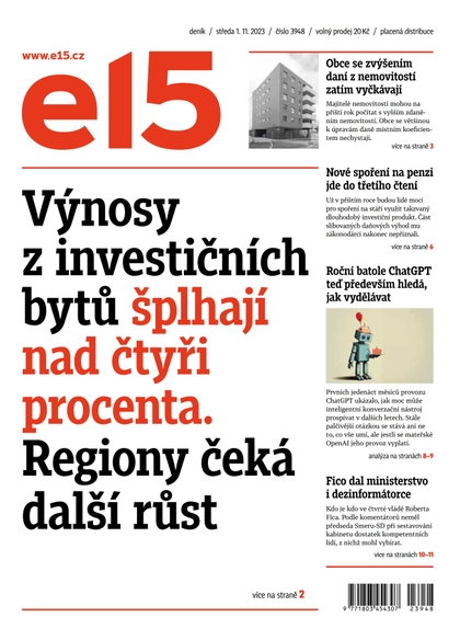 E-magazín E15 - 1.11.2023 - CZECH NEWS CENTER a. s.