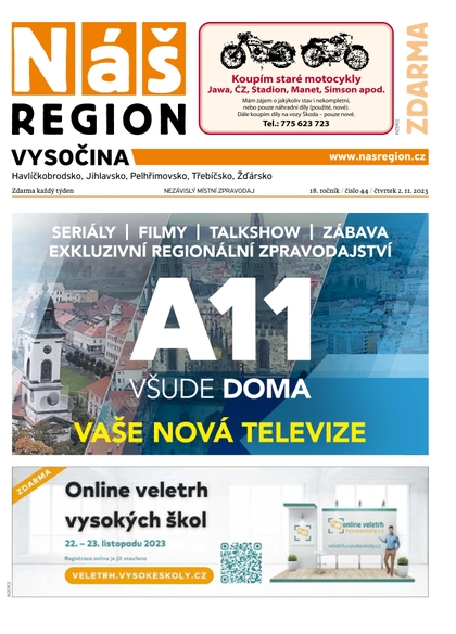 E-magazín Náš Region - Vysočina 44/2023 - A 11 s.r.o.