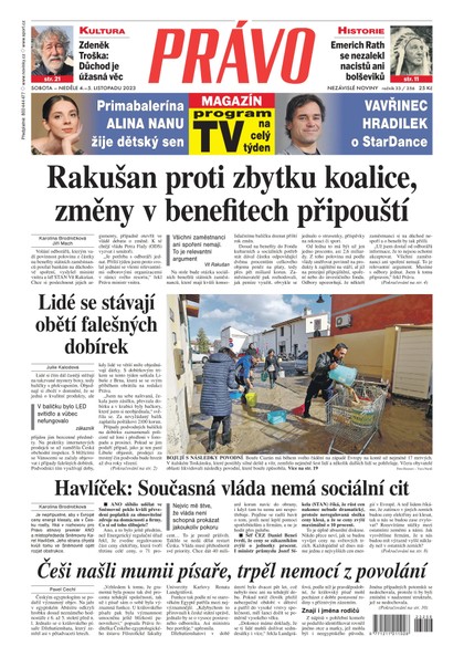 E-magazín Deník Právo - 4.11.2023 - Borgis, a.s.