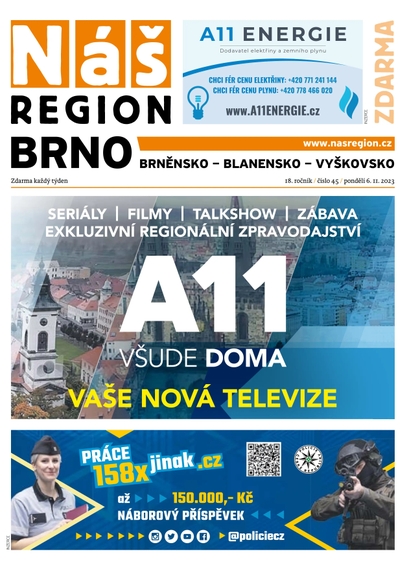 E-magazín Náš Region - Brno 45/2023 - A 11 s.r.o.