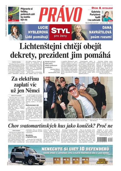 E-magazín Deník Právo - 7.11.2023 - Borgis, a.s.