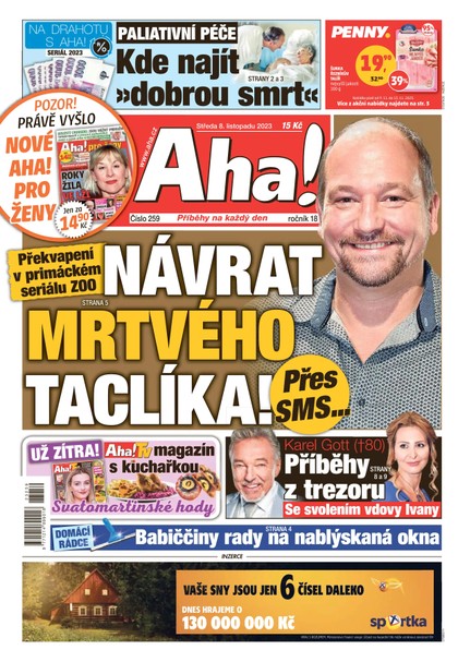 E-magazín AHA! - 8.11.2023 - CZECH NEWS CENTER a. s.