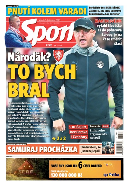 E-magazín Sport - 8.11.2023 - CZECH NEWS CENTER a. s.