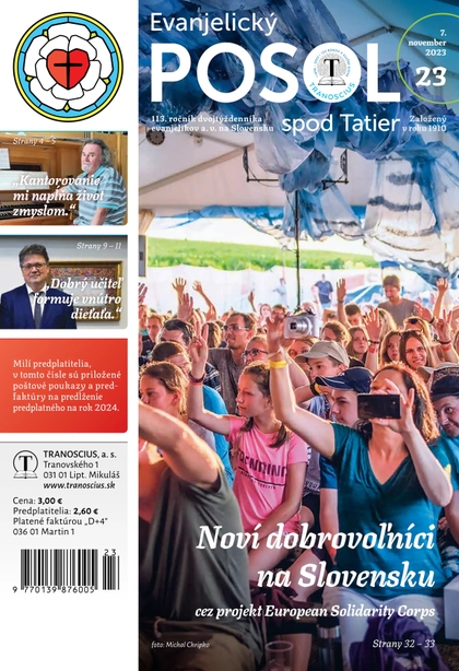 E-magazín Evanjelický posol spod Tatier 23/2023 - TRANOSCIUS a.s.