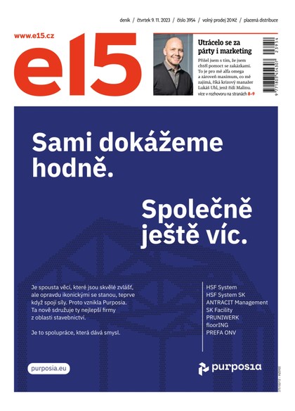E-magazín E15 - 9.11.2023 - CZECH NEWS CENTER a. s.