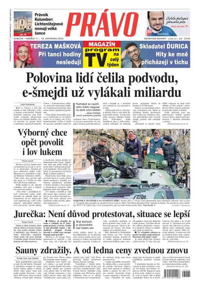 E-magazín Deník Právo - 11.11.2023 - Borgis, a.s.