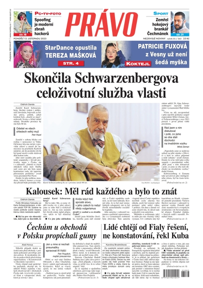 E-magazín Deník Právo - 13.11.2023 - Borgis, a.s.
