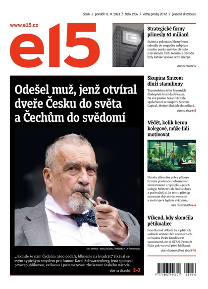 E-magazín E15 - 13.11.2023 - CZECH NEWS CENTER a. s.