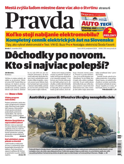 E-magazín Denník Pravda 15. 11. 2023 - OUR MEDIA SR a. s.
