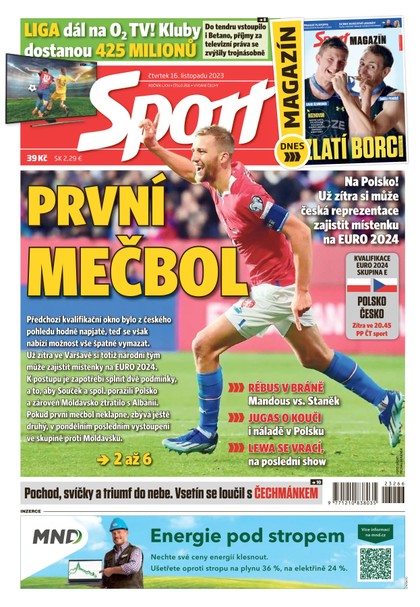 E-magazín Sport - 16.11.2023 - CZECH NEWS CENTER a. s.