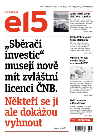 E-magazín E15 - 16.11.2023 - CZECH NEWS CENTER a. s.